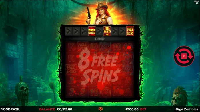 Giga Zombies - Free Spins başlatılıyor